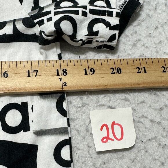 Adidas Boy's Large (14/16) Black White Logo Short Sleeve Athletic T Shirt - Picture 8 of 15
